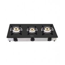 Deals, Discounts & Offers on Home Appliances - Pigeon 3 Burner Glass Top Gas Stove Favorite
