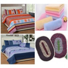 Deals, Discounts & Offers on Home Appliances - K Decor combo polyester double bed sheets 