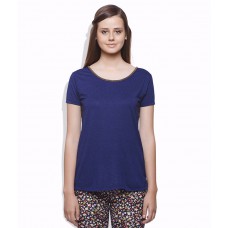 Deals, Discounts & Offers on Women Clothing - United Of Benetton Navy Round Neck Top