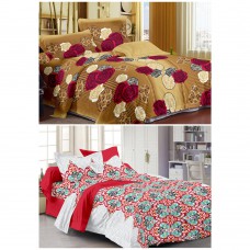 Deals, Discounts & Offers on Home Decor & Festive Needs - Story At Home 120 TC Set Of 2 Double Bedsheet With 4 Pillow Cover