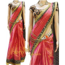 Deals, Discounts & Offers on Women Clothing - Try N Get's Pink Color Art Silk Fancy Designer Saree