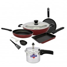 Deals, Discounts & Offers on Home Appliances - Chefmaster 7 Pcs Cookware Set + Master 3 Ltr Pressure Cooker
