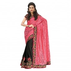 Deals, Discounts & Offers on Women Clothing - Panchi Embroidered Border Work Brasso Saree