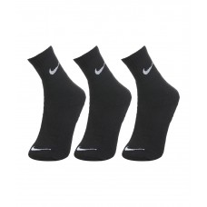 Deals, Discounts & Offers on Accessories - Nike Black Cotton Ankle Length Socks - Pack of 3