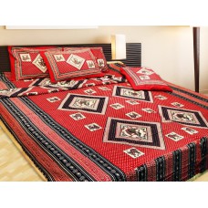 Deals, Discounts & Offers on Furniture - K Dcor  Cotton Classy Rajsthani Print Double Bed Sheet 