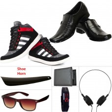 Deals, Discounts & Offers on Men - Flat 58% off on Shoe Island  Casual, Formal & Accessories Combo