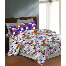 Deals, Discounts & Offers on Home Decor & Festive Needs - Bombay Dyeing Caelina Purple Double Bedsheet