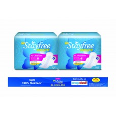 Deals, Discounts & Offers on Women - Stayfree Secure XL Ultra-thin (with wings, 10 pads)-pack of 2