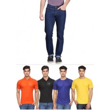 Deals, Discounts & Offers on Men Clothing - Rico Sordi Cotton & Spandex Jeans & T-shirt 