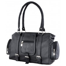 Deals, Discounts & Offers on Women - Smartway Black Faux Leather Handbag