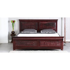 Deals, Discounts & Offers on Furniture - Nimilita Queen Size Bed in Passion Mahogany Finish