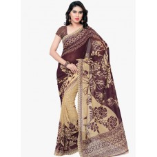 Deals, Discounts & Offers on Women Clothing - Upto 55% off on Ambaji Coffee Printed Saree