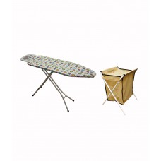 Deals, Discounts & Offers on Home Appliances - Tidy Homz Fairish Ironing Board with Printed Cover & Laundry Bag