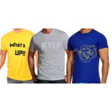 Deals, Discounts & Offers on Men Clothing - Flat 13% off on Printed Round Neck T Shirts