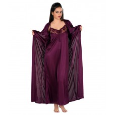 Deals, Discounts & Offers on Women Clothing - Upto 52% off onS2 Fashion Purple Satin Nighty