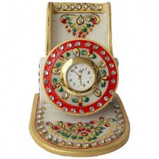 Deals, Discounts & Offers on Home Decor & Festive Needs - Dekor World Marble Mobile Holder With Clock
