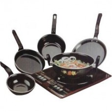 Deals, Discounts & Offers on Kitchen Containers - 5 pcs Hard Coat Induction Cookware Set