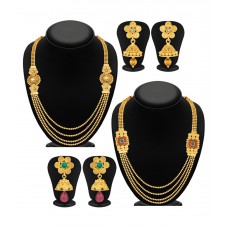 Deals, Discounts & Offers on Earings and Necklace - Flat 75% off on Sukkhi Golden Necklace Set