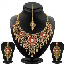 Deals, Discounts & Offers on Earings and Necklace - Sukkhi Wavy Gold Plated AD Necklace