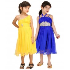Deals, Discounts & Offers on Baby & Kids - Tiny Toon Multicolour Synthetic Dresses Set Of 2 Pieces