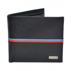 Deals, Discounts & Offers on Accessories - Titan Black Leather Formal Wallet