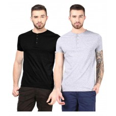 Deals, Discounts & Offers on Men Clothing - Gallop Multi Henley T Shirt Pack of 2