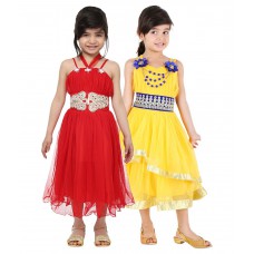 Deals, Discounts & Offers on Kid's Clothing - Tiny Toon Pack of 2 Party Wear Dresses