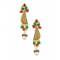 Deals, Discounts & Offers on Women - Voylla Golden Hanging Earrings