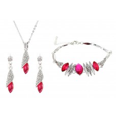 Deals, Discounts & Offers on Women - YouBella Valentine Collection Crystal Jewellery Combo of Pendant Set