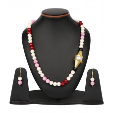 Deals, Discounts & Offers on Women - Johareez Brass Gold Plating Pearls Studded Multi Coloured Necklaces Set