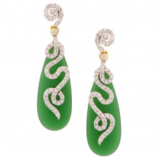 Deals, Discounts & Offers on Women - Mint Green Long Tear Drop Stone Earrings