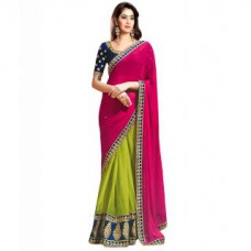 Deals, Discounts & Offers on Women Clothing - Upto 87% off on Janasya  Georgette Embroidered Wedding Wear Saree