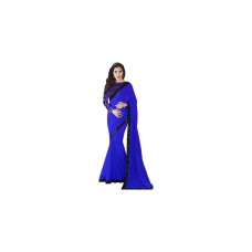 Deals, Discounts & Offers on Women Clothing - Styloce Georgette Plain Festive Saree