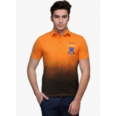 Deals, Discounts & Offers on Men Clothing - Flat 60% off on Orange Solid Polo T-Shirt