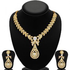 Deals, Discounts & Offers on Women - Upto  88% off on Gold Finish Necklace Set 