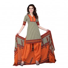 Deals, Discounts & Offers on Women Clothing - BanoRani Glamorous PolyCotton Printed Unstitched Patiala Dress Material