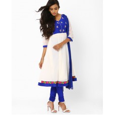 Deals, Discounts & Offers on Women Clothing - Anarkali Churidar Kurta With Dupatta