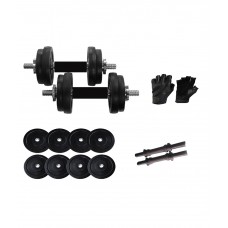 Deals, Discounts & Offers on Sports - Iris  Rubber Dumbbells with Rubber Coated Dumbbell Rods, Gloves