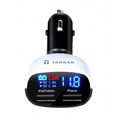 Deals, Discounts & Offers on Car & Bike Accessories - Tarkan  Dual USB Intelligent Chip Super Fast Plug Car Charger with LED Display and Low Voltage Alarm