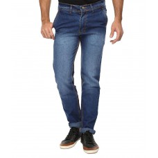 Deals, Discounts & Offers on Men Clothing - Wajbee Blue Slim Fit Faded Jeans
