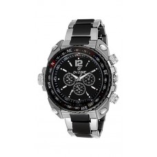 Deals, Discounts & Offers on Men - Dezine Black And Silver Chronograph Watch