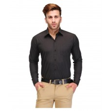 Deals, Discounts & Offers on Men Clothing - Unique For Men Black Formal Slim Fit Shirt