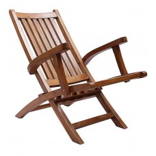 Deals, Discounts & Offers on Furniture - Omak Teak Wood Folding Chair in Natural Teak Finish