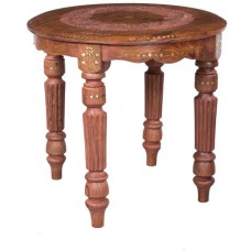 Deals, Discounts & Offers on Furniture - Pranidha Stool with Brass Inlay Work by Mudramark