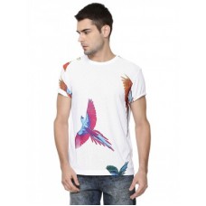 Deals, Discounts & Offers on Men Clothing - KOOVS Bird Print T-shirt