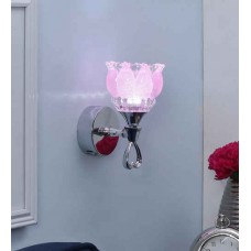 Deals, Discounts & Offers on Home Decor & Festive Needs - Aesthetics Home Solution Contemporary Lotus-shaped Chrome Finish LED Wall Light