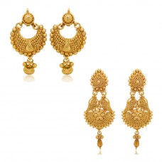 Deals, Discounts & Offers on Women - Donna Combo Of Festive Delight Gold Plated Earrings