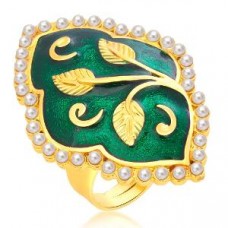 Deals, Discounts & Offers on Women - Gold Finish Ring By Sukkhi