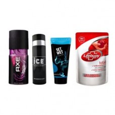 Deals, Discounts & Offers on Personal Care Appliances - Combo of Axe Deo and Ice Deo , Set Wet Hair Gel and Lifebuoy Refill