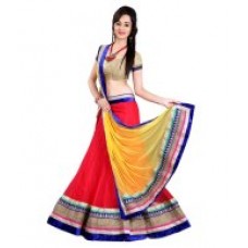 Deals, Discounts & Offers on Women Clothing - Anu Clothing Red Net Lehenga